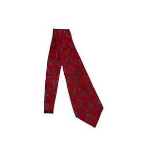 Anatomical Chart Company Red Skeleton Sport Men's 100 % Silk Tie Unique Gift